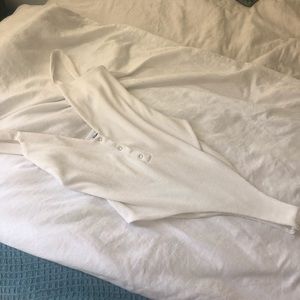 White button down body suit